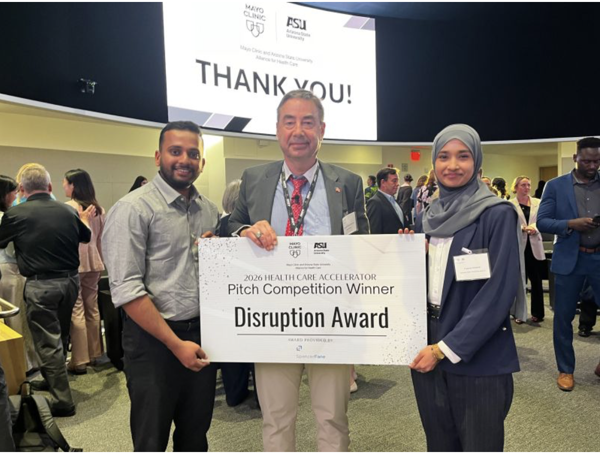 Winner of Mayo ASU Healthcare Accelerator Competition